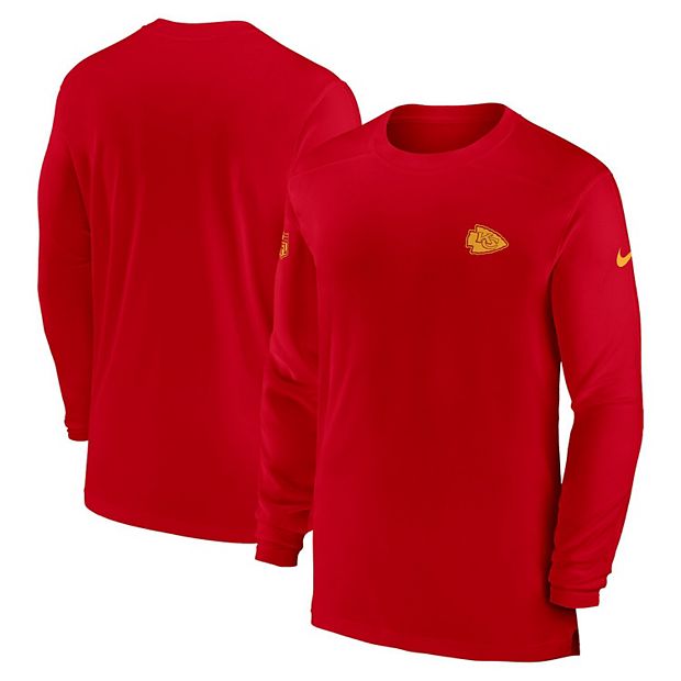 Nike Men's Dri-Fit Sideline Team (NFL Kansas City Chiefs) Long-Sleeve T-Shirt in Red, Size: Medium | 00LX65N7G-0BI