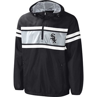 Men's G-III Sports by Carl Banks Black Chicago White Sox Game Score Quarter-Zip Windbreaker