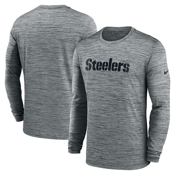 Nike Youth Pittsburgh Steelers Sideline Velocity Black Long Sleeve T-Shirt