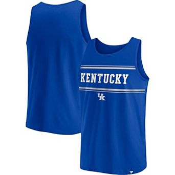 Men's Fanatics Branded Royal Kentucky Wildcats Stripe Block Tank Top