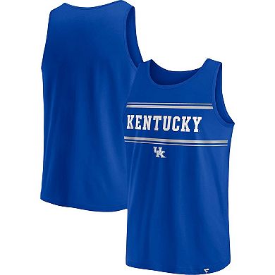 Men's Fanatics Branded Royal Kentucky Wildcats Stripe Block Tank Top