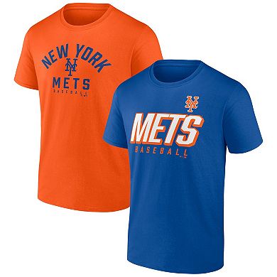 Men's Fanatics Branded Royal/Orange New York Mets Player Pack T-Shirt Combo Set