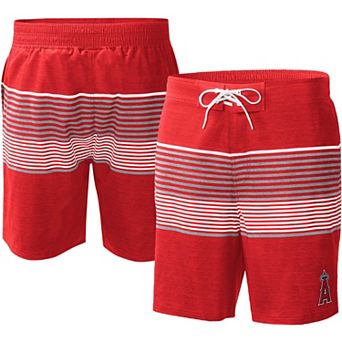 Men's G-III Sports by Carl Banks Red Los Angeles Angels Coastline Volley Swim Shorts