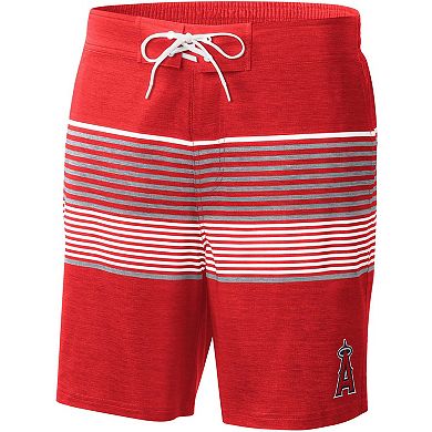 Men's G-III Sports by Carl Banks Red Los Angeles Angels Coastline Volley Swim Shorts