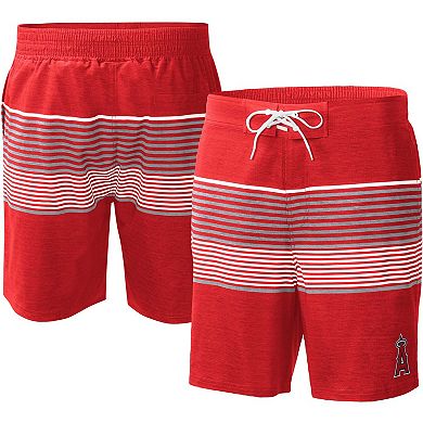 Men's G-III Sports by Carl Banks Red Los Angeles Angels Coastline Volley Swim Shorts