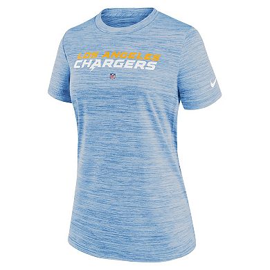 Women's Nike Powder Blue Los Angeles Chargers Sideline Velocity Performance T-Shirt