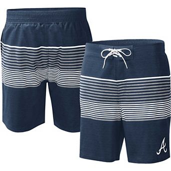 Men's G-III Sports by Carl Banks Navy Atlanta Braves Coastline Volley Swim Shorts