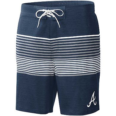 Men's G-III Sports by Carl Banks Navy Atlanta Braves Coastline Volley Swim Shorts