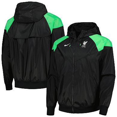 Men's Nike Black Liverpool Windrunner Raglan Full-Zip Jacket
