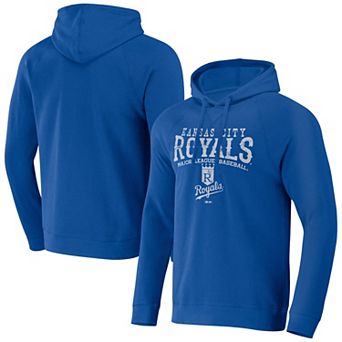 Men's Darius Rucker Collection by Fanatics Royal Kansas City Royals Waffle-Knit Raglan Pullover Hoodie
