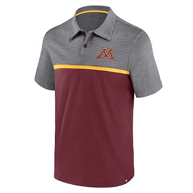Men's Fanatics Branded Maroon/Gold Minnesota Golden Gophers Polo