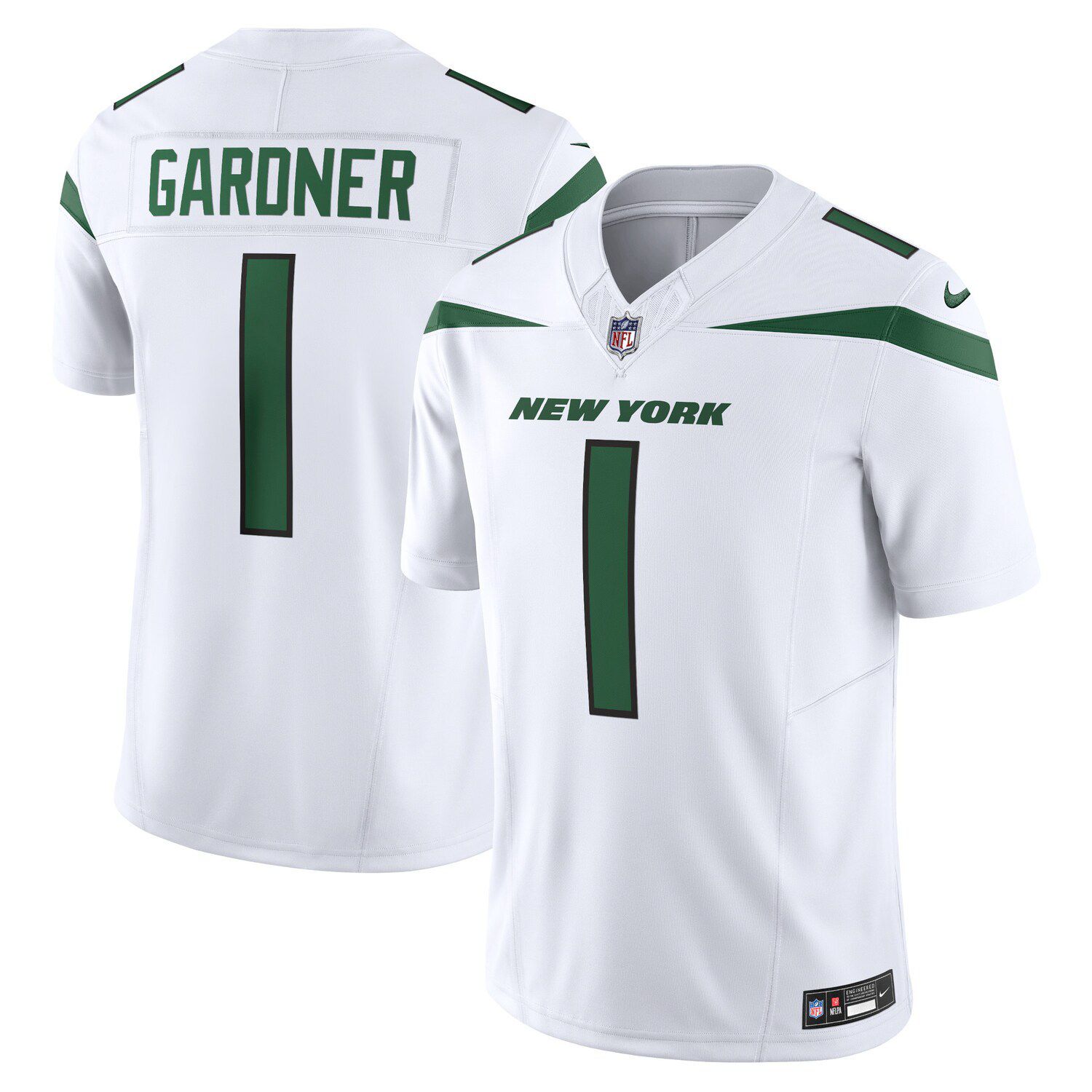 Men's Nike Ahmad Sauce Gardner White New York Jets Vapor F.U.S.E ...