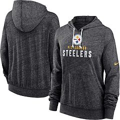 Women's Pittsburgh Steelers WEAR by Erin Andrews Black Tie-Dye Cropped  Pullover Sweatshirt & Shorts Lounge