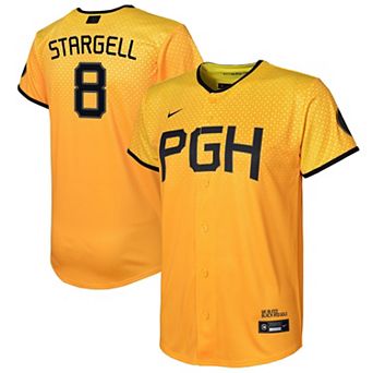 Youth Nike Willie Stargell Gold Pittsburgh Pirates 2023 City Connect Replica Player Jersey