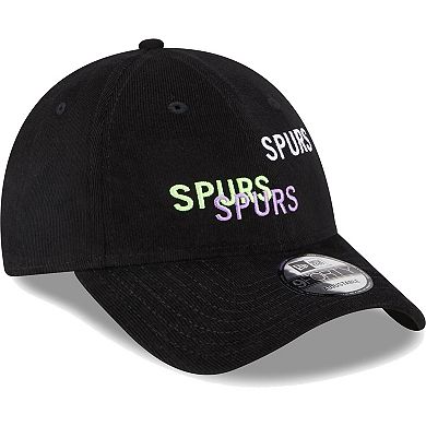 Men's New Era Black Tottenham Hotspur Triple Wordmark 9FORTY Adjustable Hat