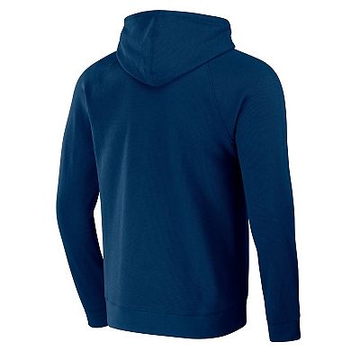 Men's Darius Rucker Collection by Fanatics Navy Minnesota Twins Waffle-Knit Raglan Pullover Hoodie