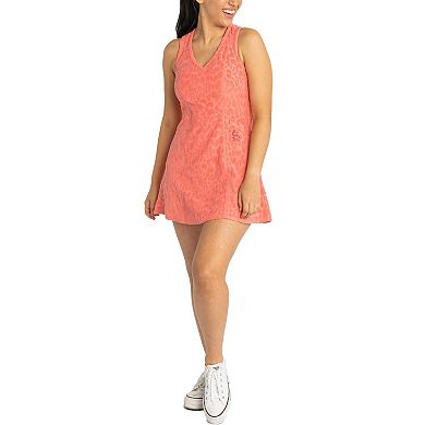 Women's Lusso Pink St. Louis Cardinals Tess Cheetah V-Neck Racerback Dress