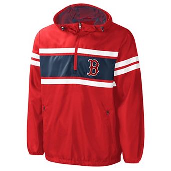 Men's G-III Sports by Carl Banks Red Boston Red Sox Game Score Half-Zip Windbreaker
