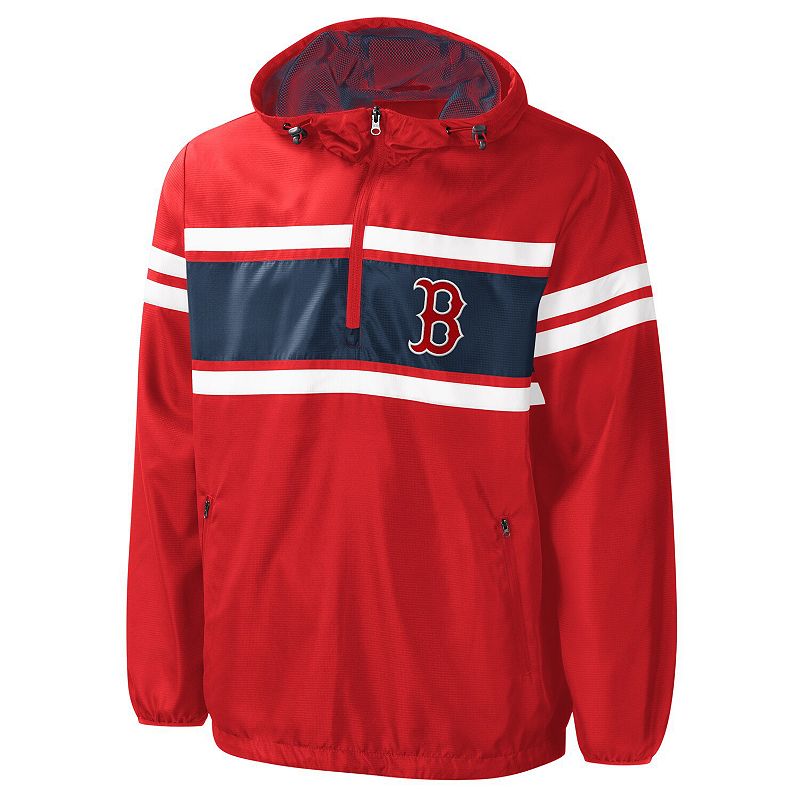 Men’s G-III Sports by Carl Banks Red Boston Red Sox Game Score Half-Zip Windbreaker,