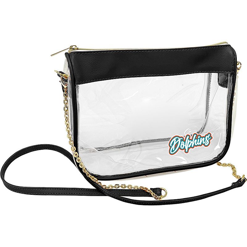 Miami Dolphins Hype Stadium Crossbody Clear Bag, Team