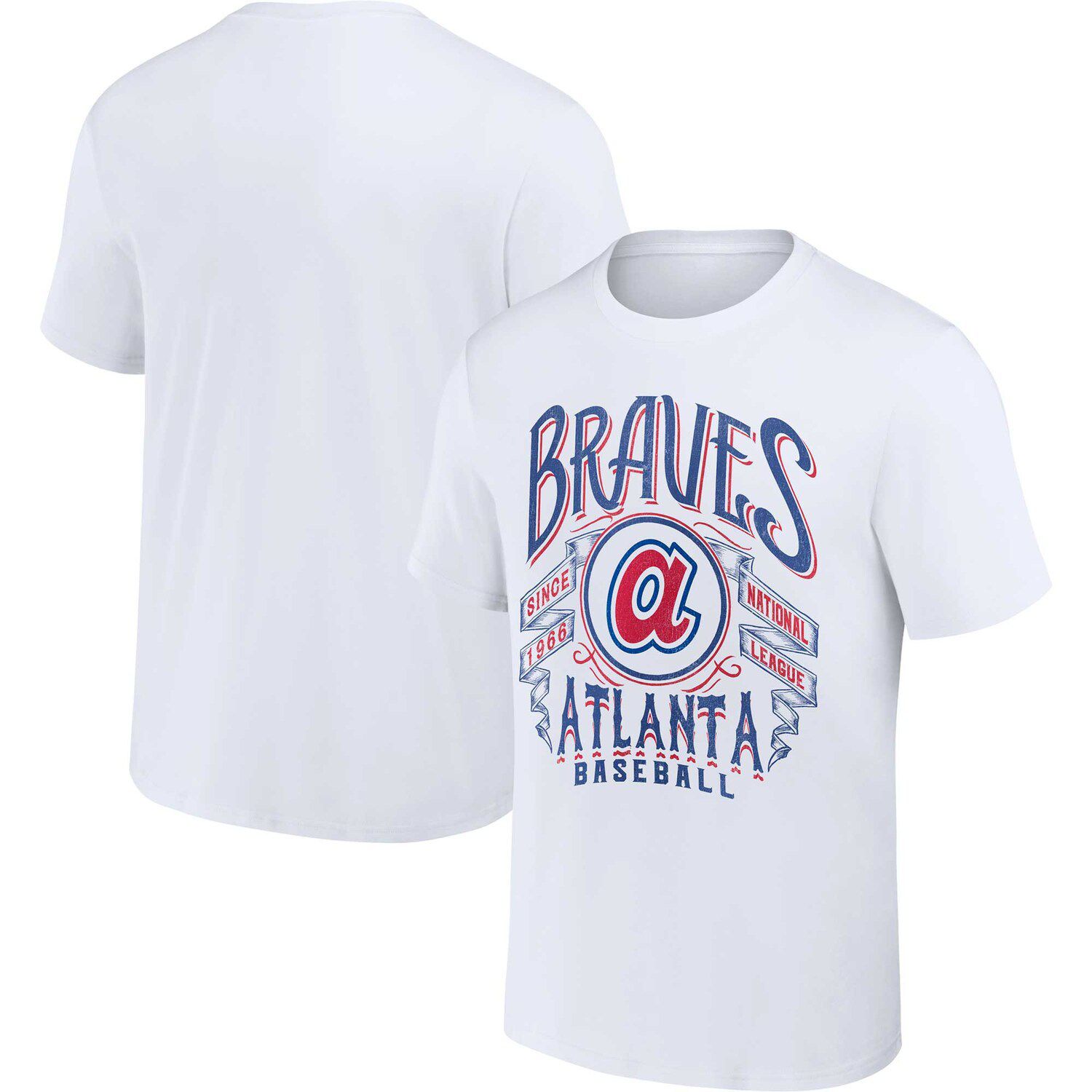 90s VTG ATLANTA BRAVES Majestic XL Henley T Shirt MLB Logo