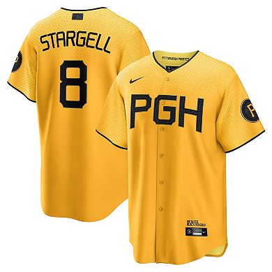 Men's Nike Willie Stargell Gold Pittsburgh Pirates 2023 City Connect Replica Player Jersey