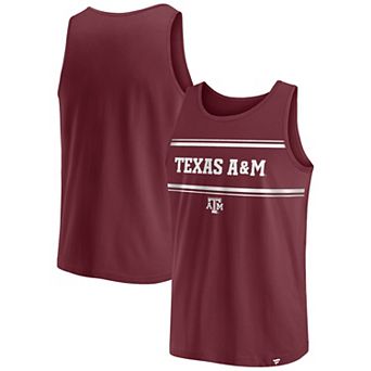 Men's Fanatics Branded Maroon Texas A&M Aggies Stripe Block Tank Top