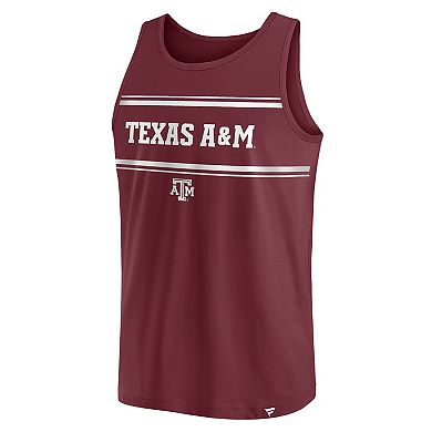 Men's Fanatics Branded Maroon Texas A&M Aggies Stripe Block Tank Top