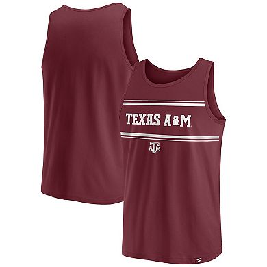 Men's Fanatics Branded Maroon Texas A&M Aggies Stripe Block Tank Top