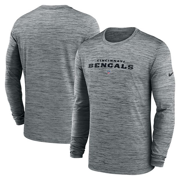 Men's Nike Heather Gray Cincinnati Bengals Sideline Team Velocity