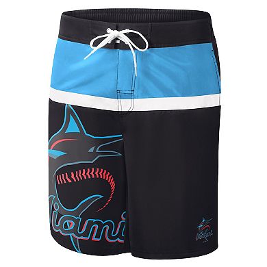 Men's G-III Sports by Carl Banks Black Miami Marlins Sea Wind Swim Shorts
