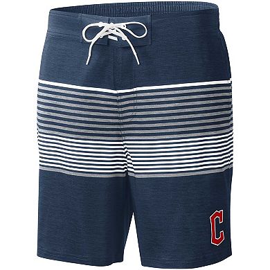 Men's G-III Sports by Carl Banks Navy Cleveland Guardians Coastline Volley Swim Shorts