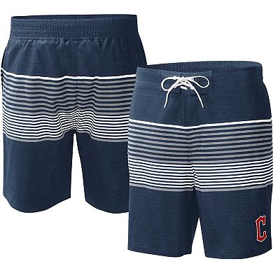 Men's G-III Sports by Carl Banks Navy Cleveland Guardians Coastline Volley Swim Shorts