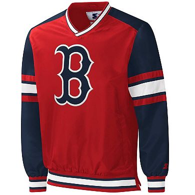 Men's Starter Red Boston Red Sox Yardline Pullover Windbreaker