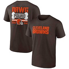 Majestic Men's Brown, Heathered Gray Cleveland Browns Gridiron Classics  Field Goal Slub T-shirt