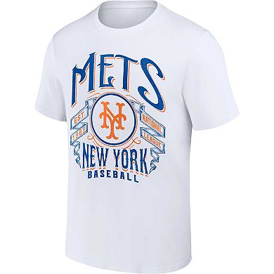 Men's Darius Rucker Collection by Fanatics White New York Mets Distressed Rock T-Shirt