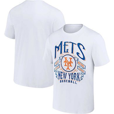 Men's Darius Rucker Collection by Fanatics White New York Mets Distressed Rock T-Shirt