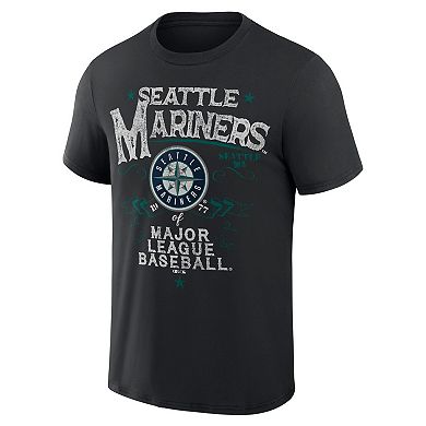 Men's Darius Rucker Collection by Fanatics Black Seattle Mariners Beach Splatter T-Shirt