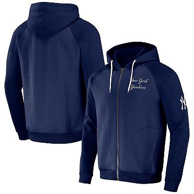 Men's Darius Rucker Collection by Fanatics Navy New York Yankees Raglan Full-Zip Hoodie
