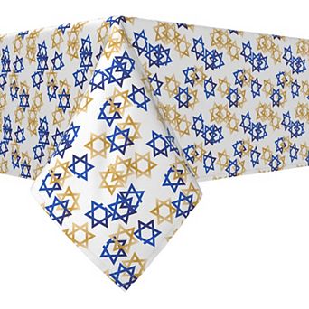 Square Tablecloth, 100% Polyester, 60x60", Star of David Décor