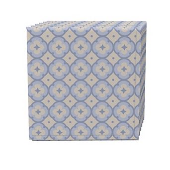 Napkin Set of 4, 100% Cotton, 20x20", Geometric Décor