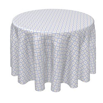 Round Tablecloth, 100% Polyester, 70" Round, Geometric Décor