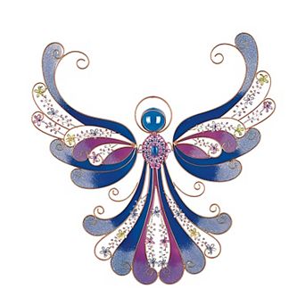 FC Design Black Angel with Copper Gem Wall Plaque Decor