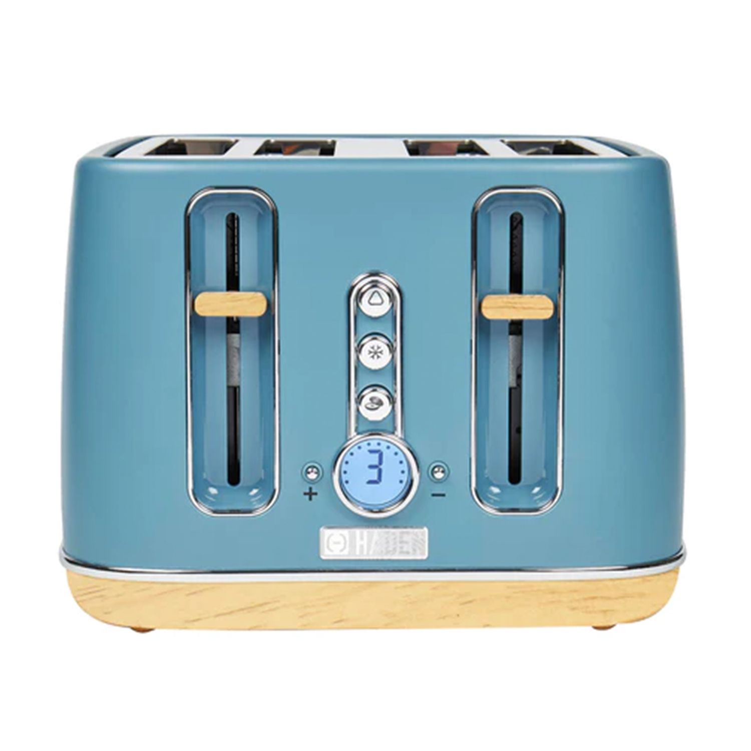 MegaChef Silver 4 Slice Toaster in Stainless Steel