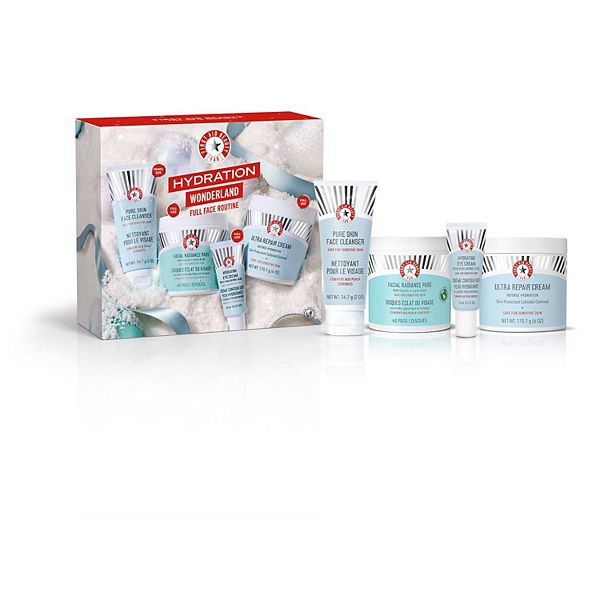 First Aid Beauty Brrr-ighten + Hydrate Gift Set – Limited Edition Beauty  Kit with Facial Radiance Exfoliating Pad, Pure Skin Face Cleanser, Eye Duty