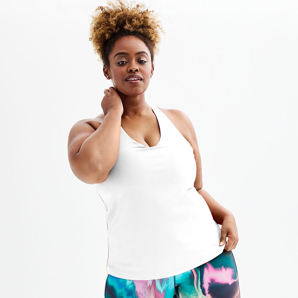 Plus Size Tek Gear® Built-In Bra Racerback Tank Top