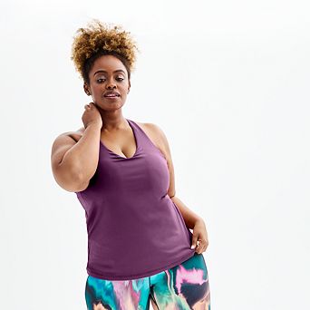 Plus Size Tek Gear® Built-In Bra Racerback Tank Top