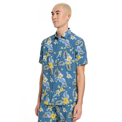 Men's Hurley Hibiscus Camp Stretch Woven Shirt