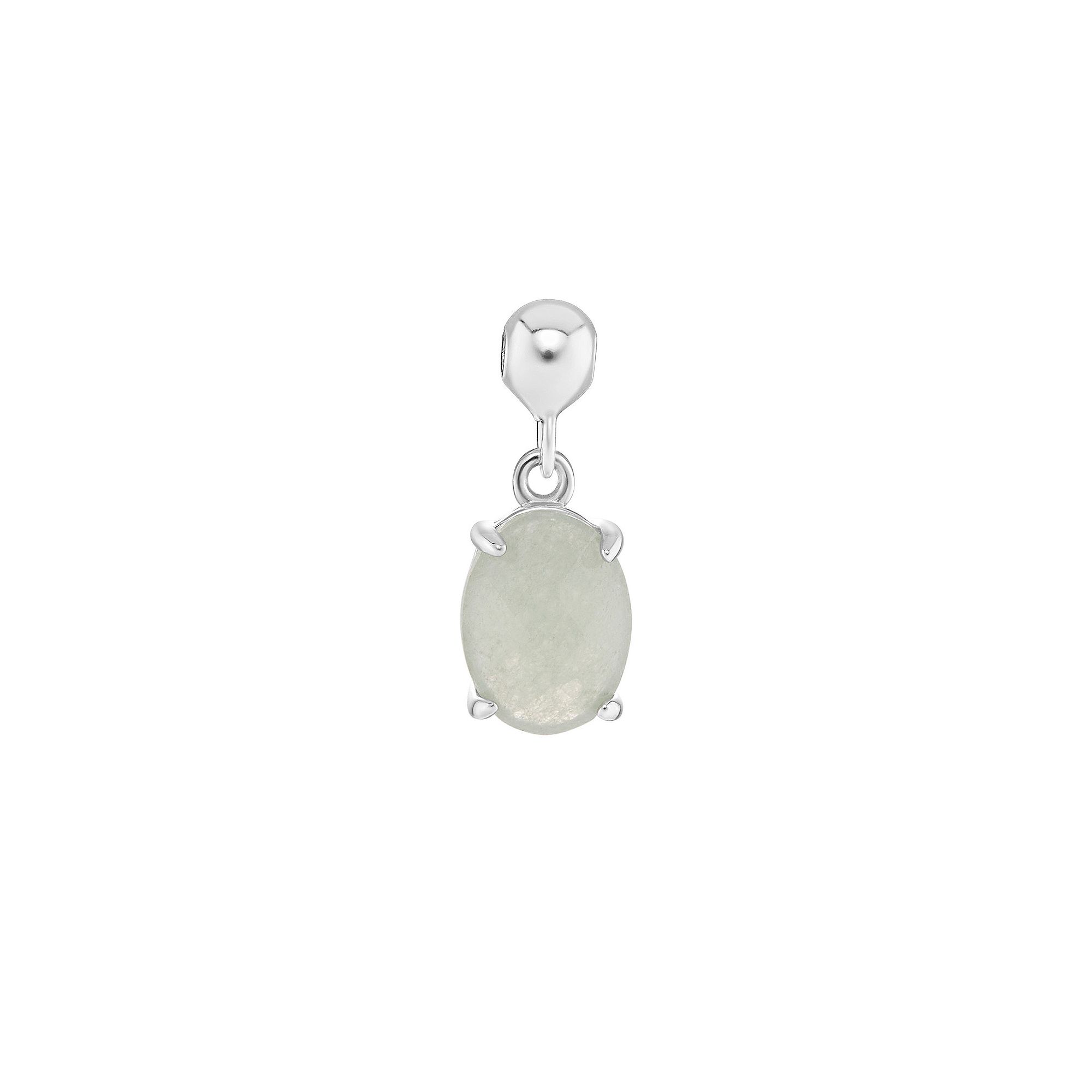PRIMROSE Sterling Silver Oval Sliding Charm, Womens, Sterling Green