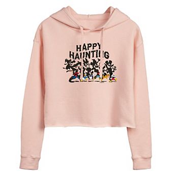 Disney's Mickey Mouse & Friends Juniors' Happy Haunting Cropped Hoodie